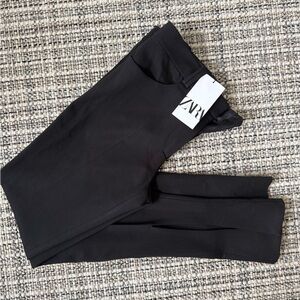 Zara Black Boot-Cut Flared Dress Pants